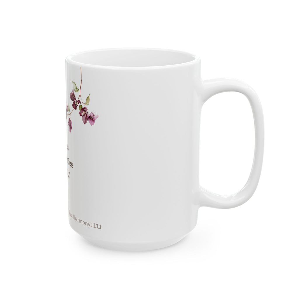 Scripture Floral Ceramic Mug — "This is the day that the Lord has made; let us rejoice" (Psalm 118:24) — Gift for Christians