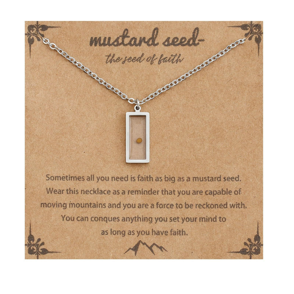 Women's & Men's Stainless Steel Mustard Seed Fashion Female Niche Vegetable Necklace