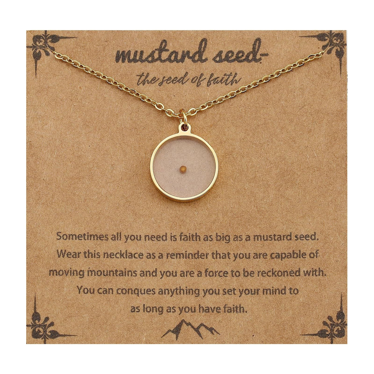 Women's & Men's Stainless Steel Mustard Seed Fashion Female Niche Vegetable Necklace
