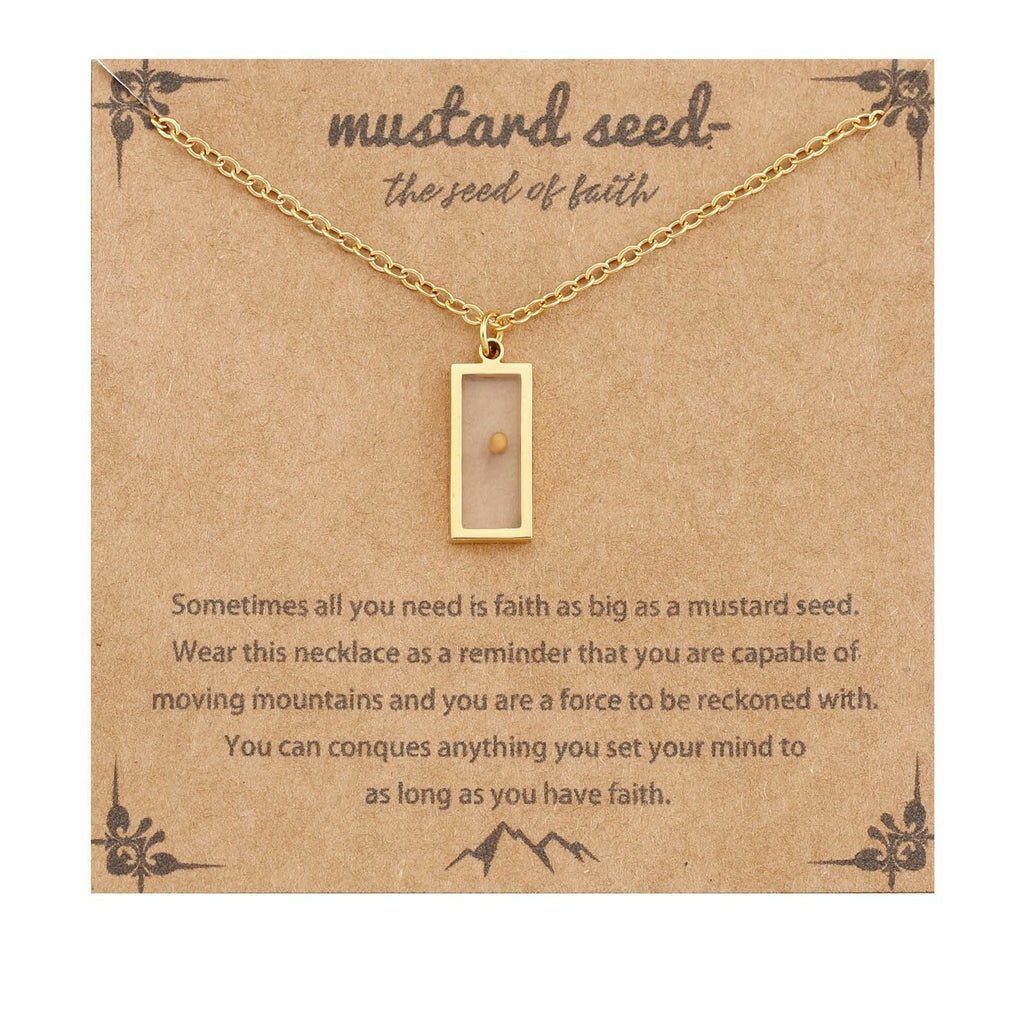 Women's & Men's Stainless Steel Mustard Seed Fashion Female Niche Vegetable Necklace