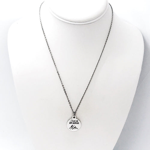 Faith Gift, Faith Can Move Mountains Necklace, Matthew 17 20 Gift, Scripture Gifts, Mountain Moving Faith, Christian Gifts, Faith Jewelry