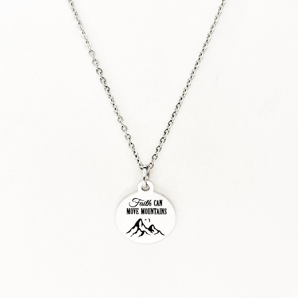 Faith Gift, Faith Can Move Mountains Necklace, Matthew 17 20 Gift, Scripture Gifts, Mountain Moving Faith, Christian Gifts, Faith Jewelry