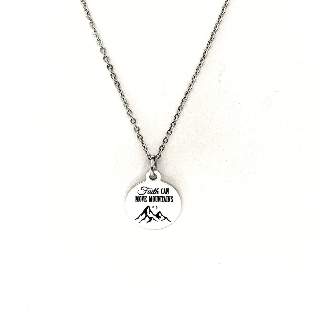 Faith Gift, Faith Can Move Mountains Necklace, Matthew 17 20 Gift, Scripture Gifts, Mountain Moving Faith, Christian Gifts, Faith Jewelry
